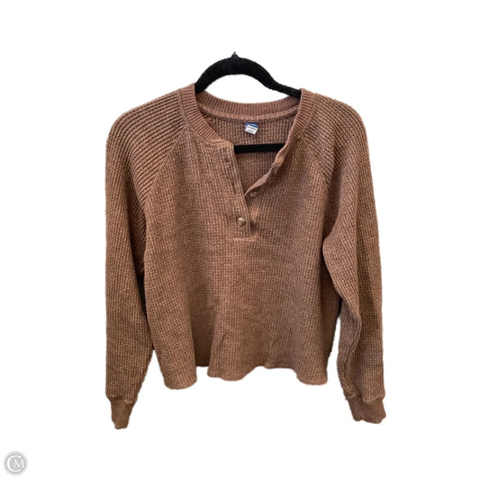 Top Long Sleeve By Old Navy In Brown, Size: S