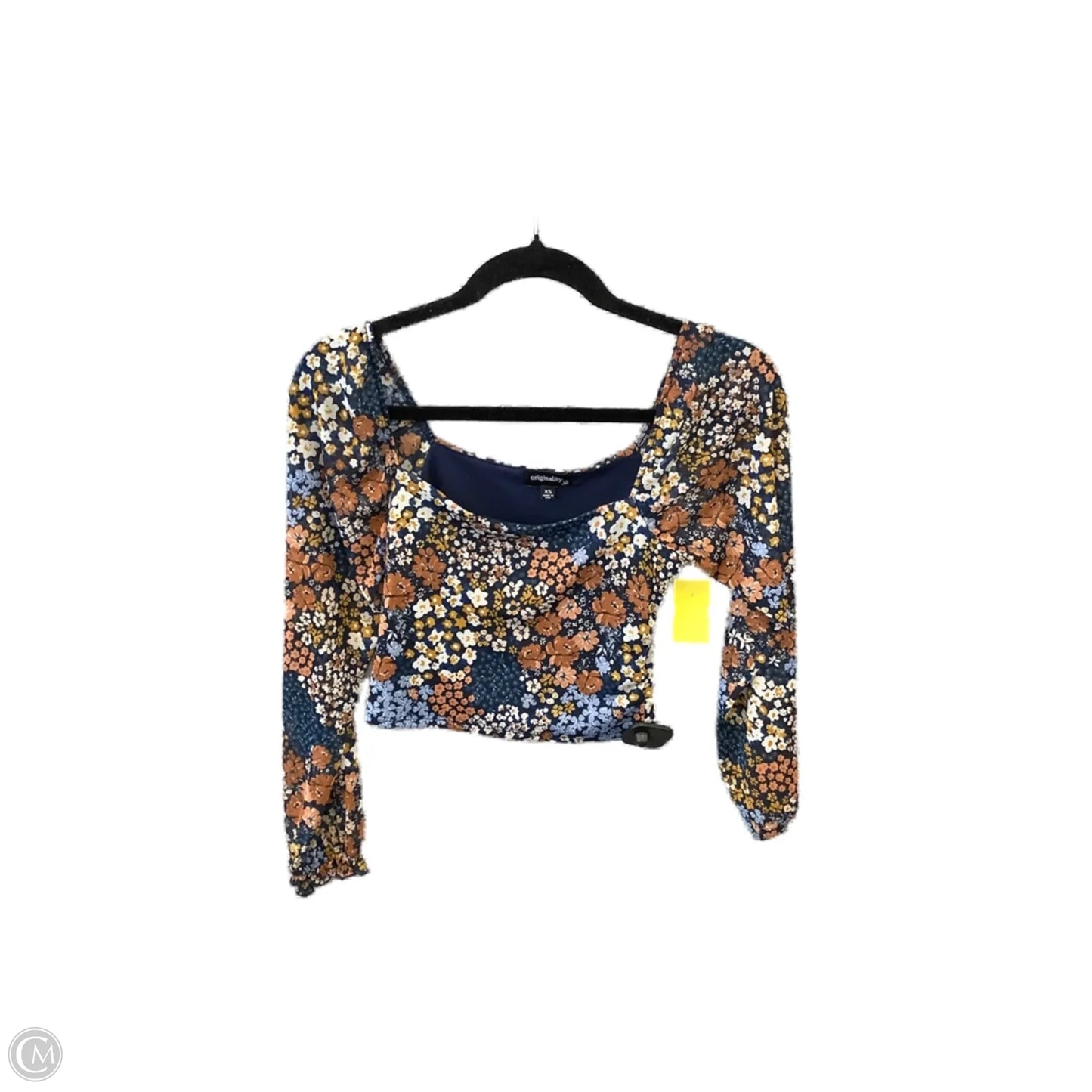 Top Long Sleeve By Originality In Floral Print, Size: Xs