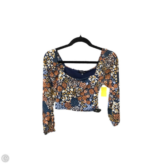 Top Long Sleeve By Originality In Floral Print, Size: Xs