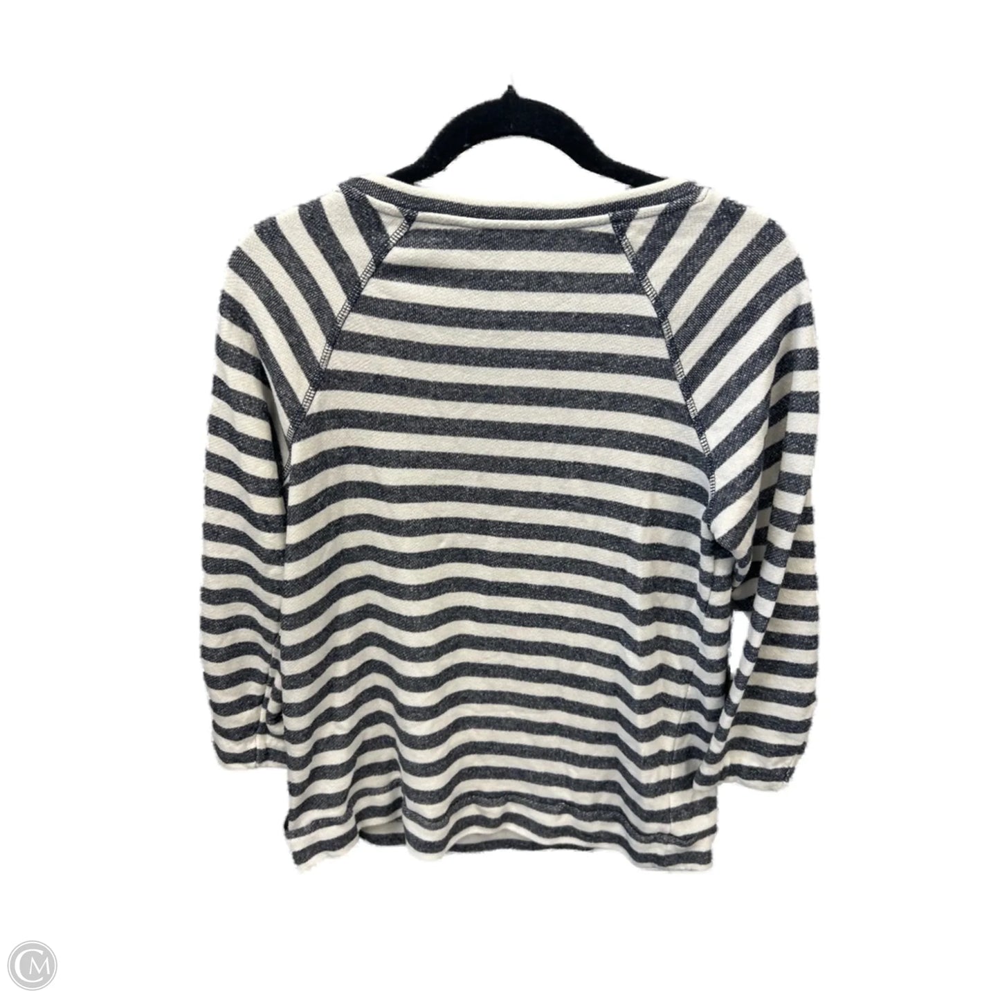 Top Long Sleeve By Company In Striped Pattern, Size: M