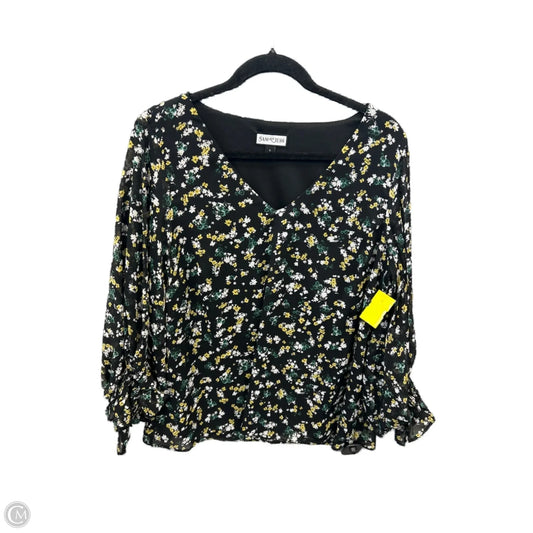 Top Long Sleeve By Clothes Mentor In Black, Size: L