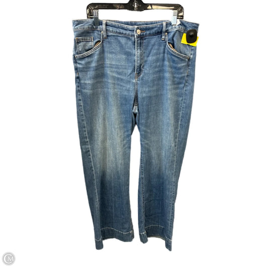 Jeans Straight By Chicos In Blue Denim, Size: 16