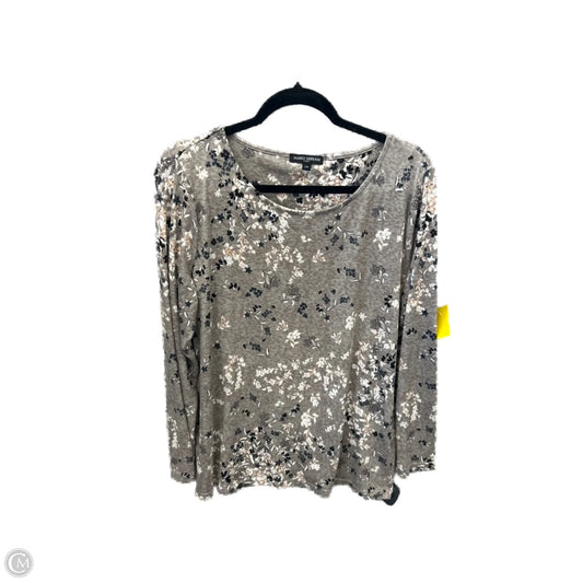 Top Long Sleeve By Mario Serrani In Floral Print, Size: L