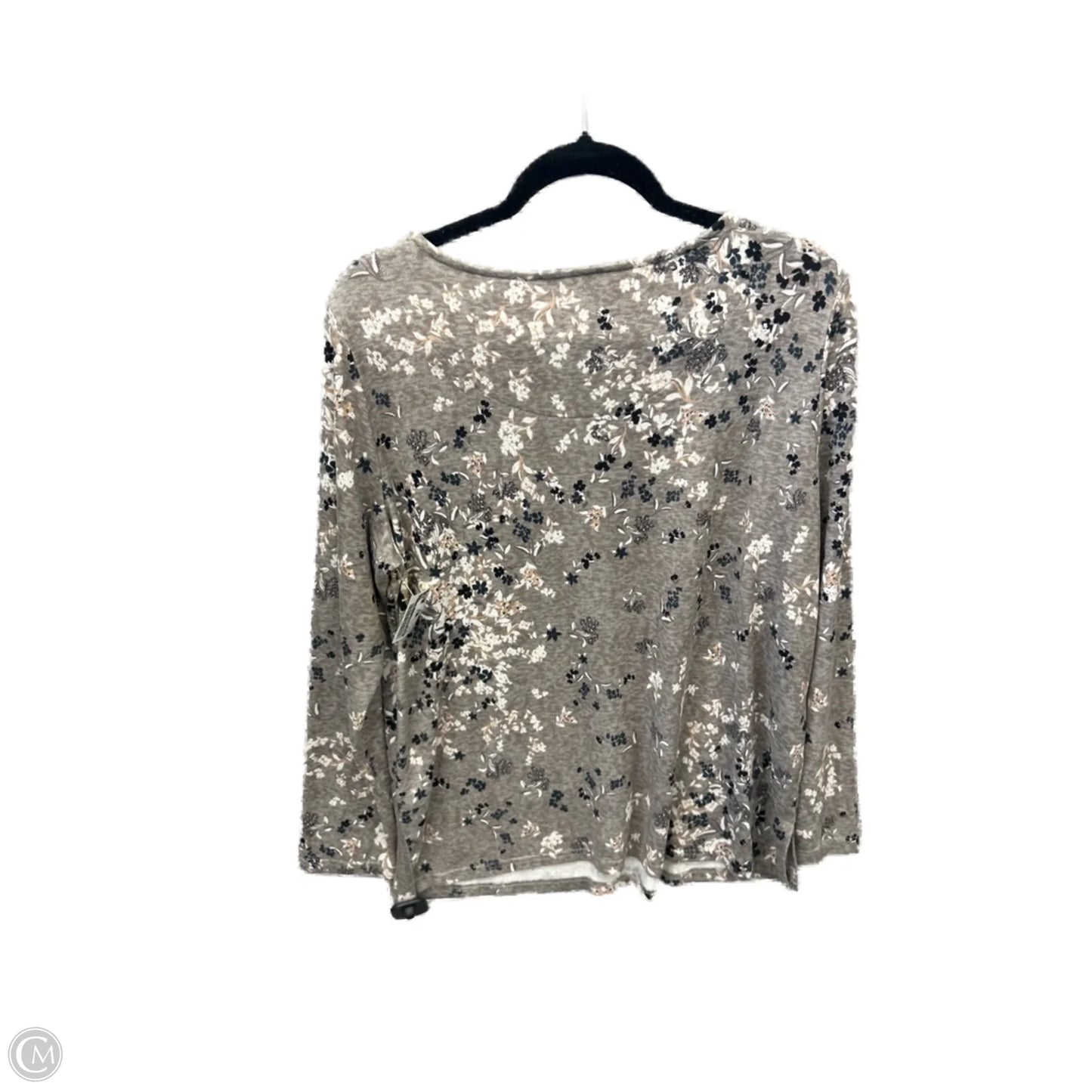Top Long Sleeve By Mario Serrani In Floral Print, Size: L