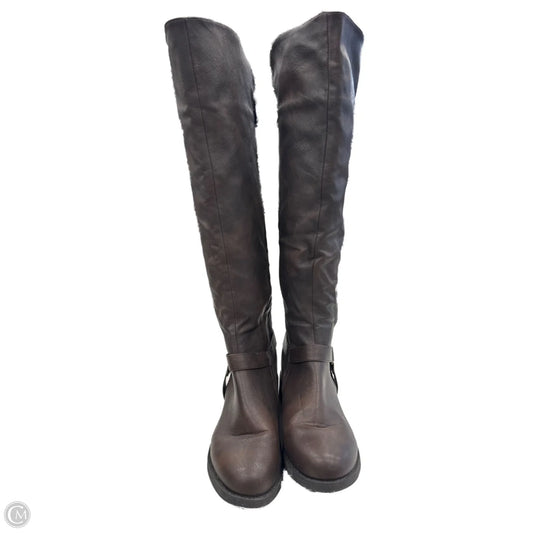 Boots Knee Flats By Dream Pairs In Brown, Size: 8.5