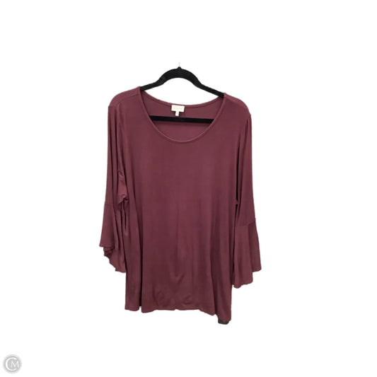 Top Long Sleeve By Luxe In Purple, Size: 3x