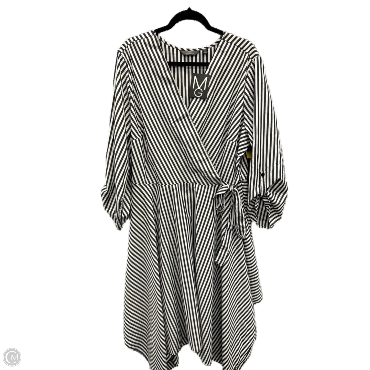 Dress Casual Midi By Mlle Gabrielle In Striped Pattern, Size: 3x
