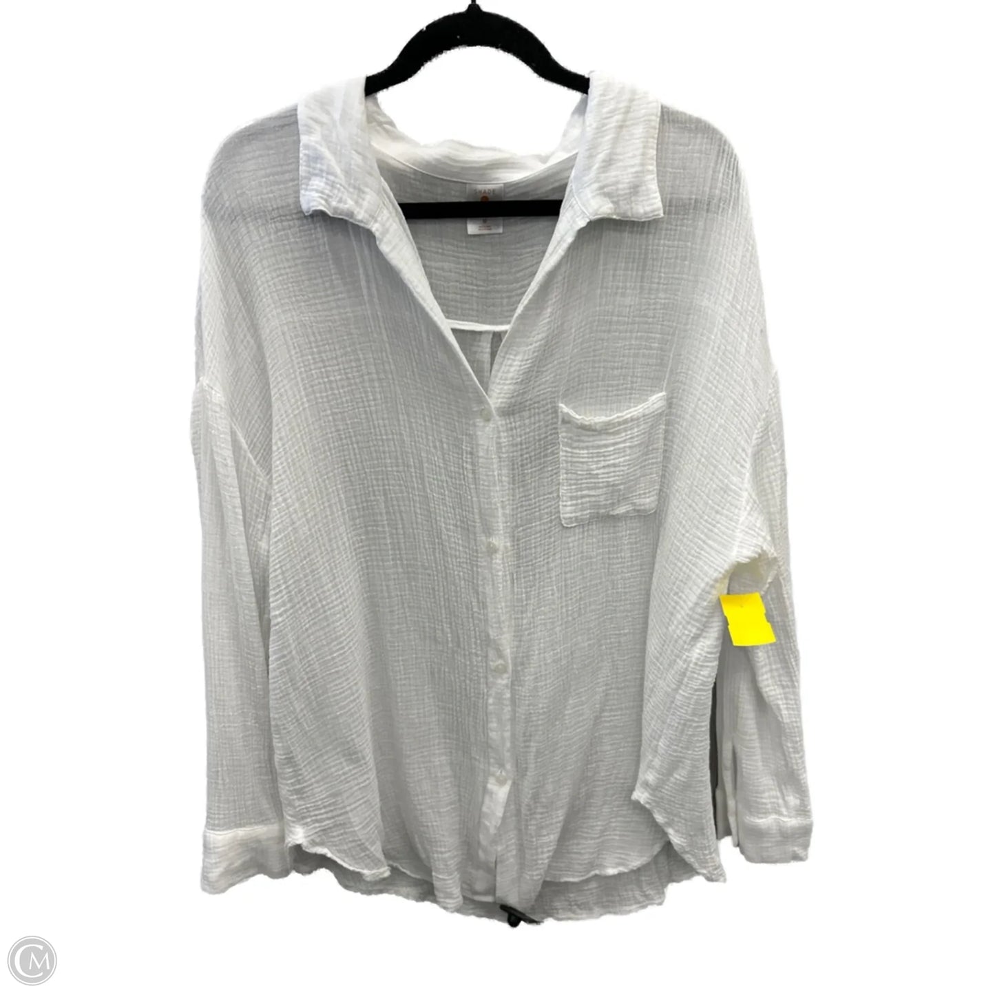 Top Long Sleeve By Shade & Shore In White, Size: M