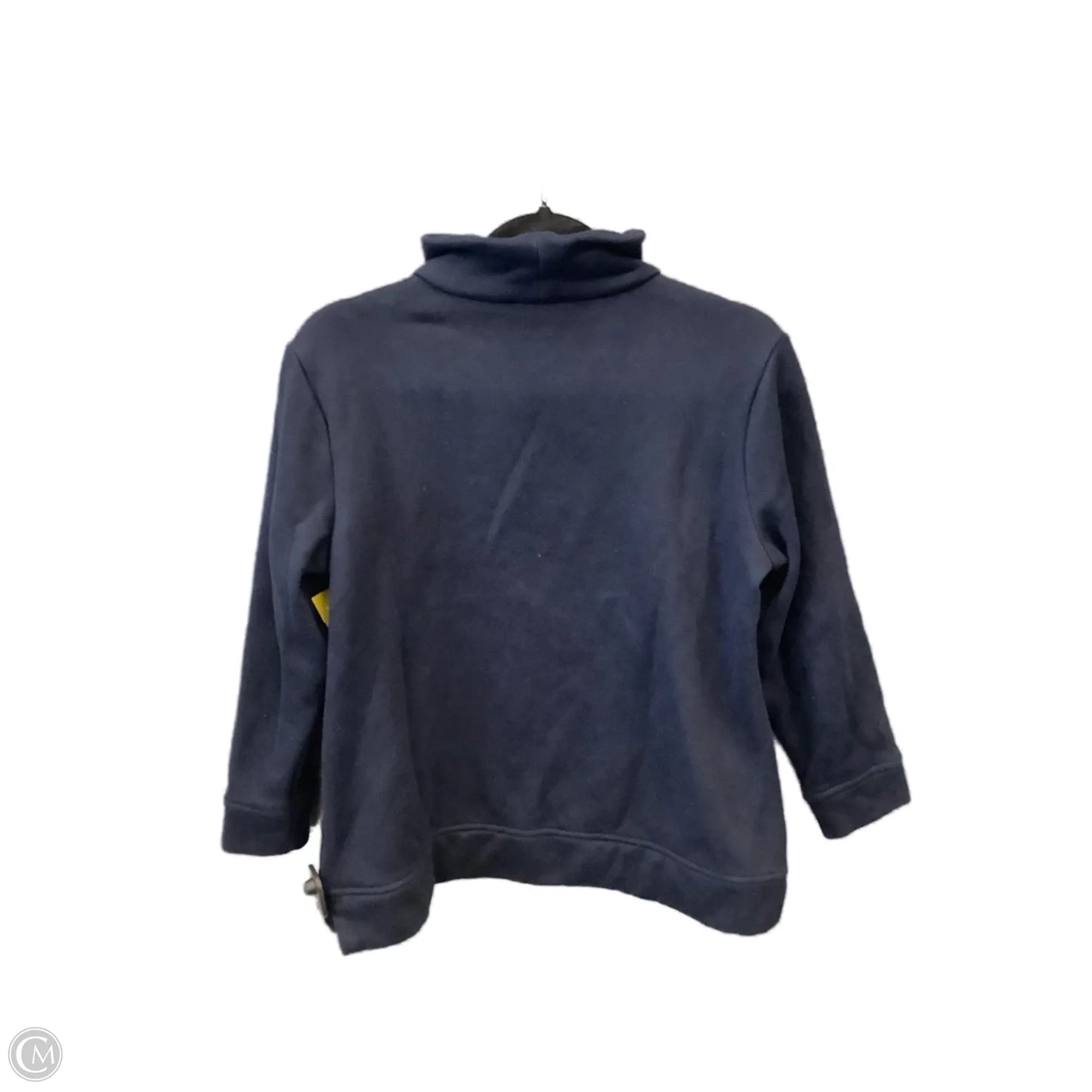 Sweatshirt Collar By Talbots In Navy, Size: M