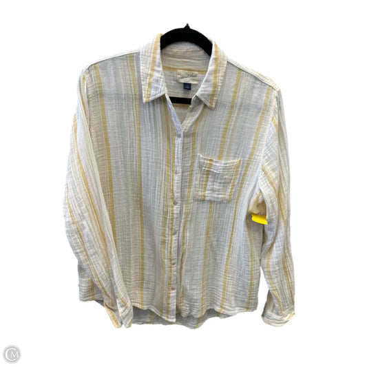 Top Long Sleeve By Universal Thread In Striped Pattern, Size: S