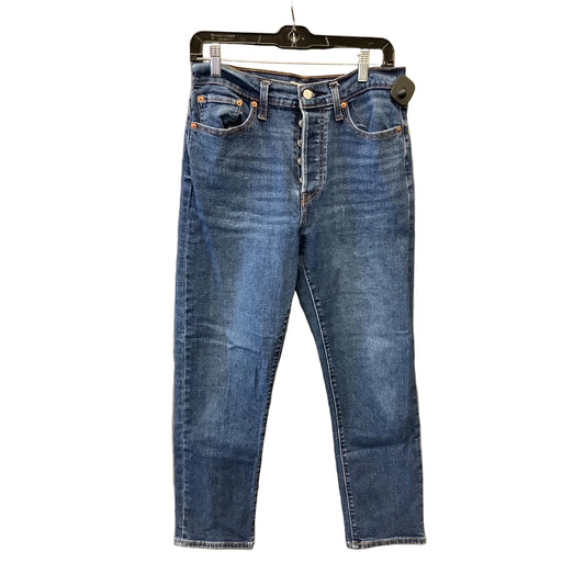Jeans Straight By Levis In Blue Denim, Size: 12