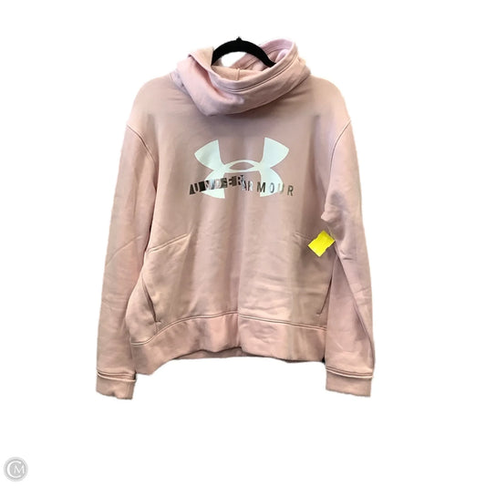 Sweatshirt Hoodie By Under Armour In Pink, Size: L