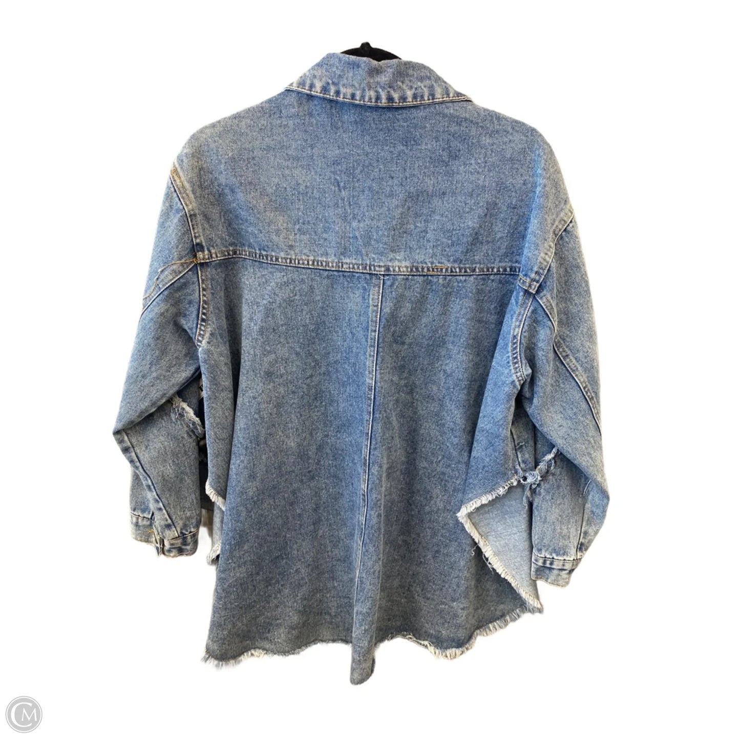 Jacket Shirt By Cmf In Blue Denim, Size: S