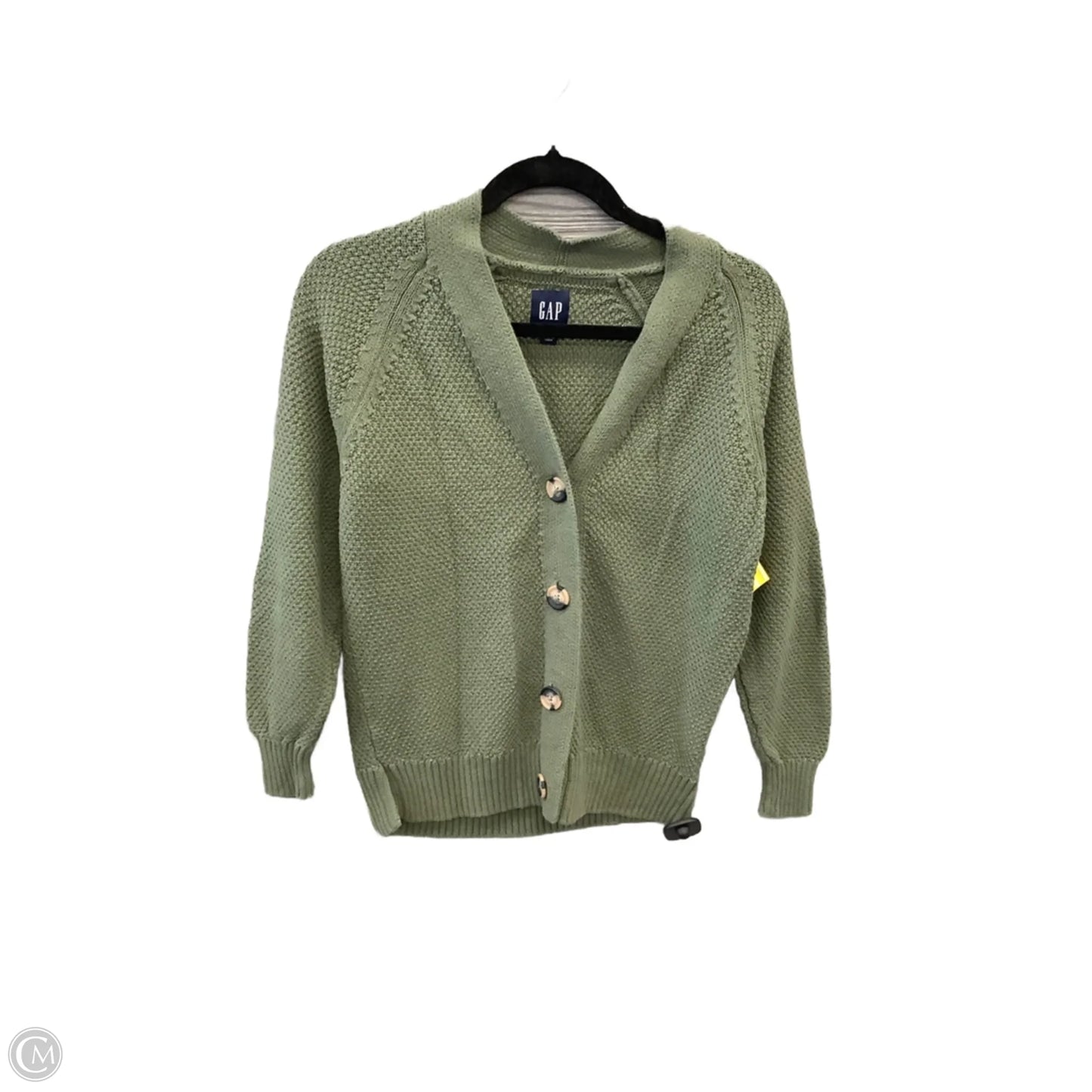 Sweater Cardigan By Gap In Green, Size: Xs