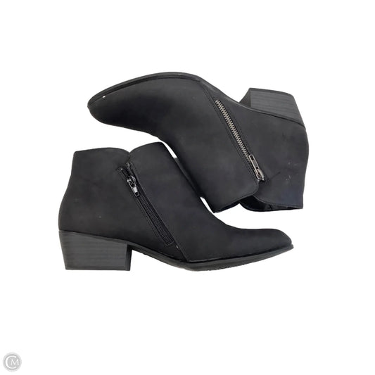 Boots Ankle Heels By Massini In Black, Size: 9