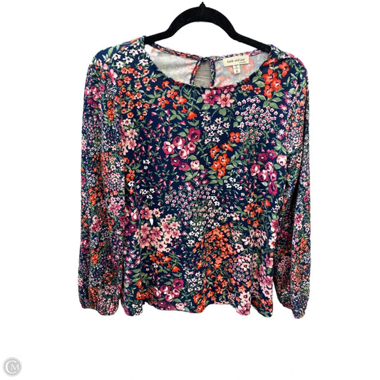 Top Long Sleeve By Faith And Joy In Floral Print, Size: S