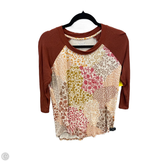 Top Long Sleeve By Maurices In Floral Print, Size: S