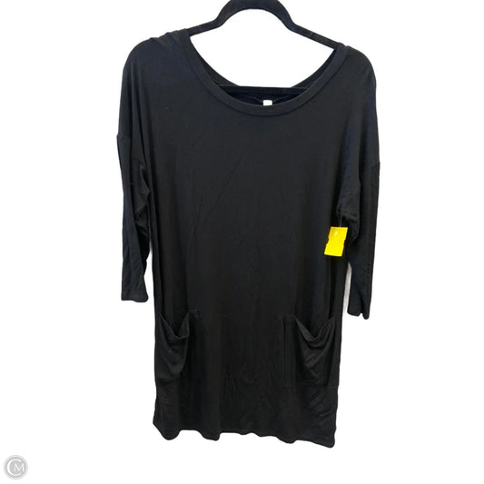 Tunic Long Sleeve By Emerald In Black, Size: L