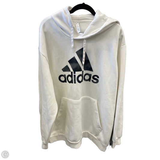 Sweatshirt Hoodie By Adidas In White, Size: Xl