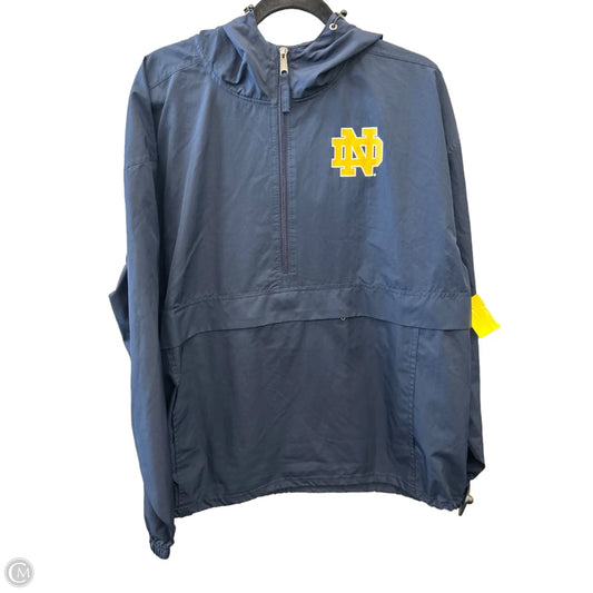 Jacket Windbreaker By Champion In Blue, Size: Xl