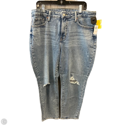 Jeans Straight By Old Navy In Blue Denim, Size: 14
