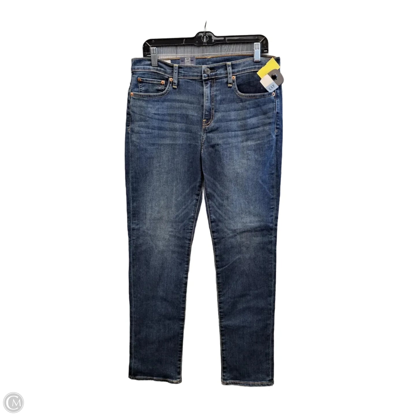Jeans Straight By Gap In Blue Denim, Size: 12
