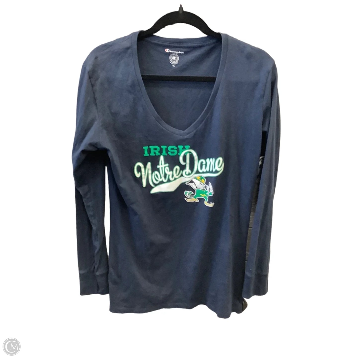 Top Long Sleeve By Champion In Navy, Size: Xl