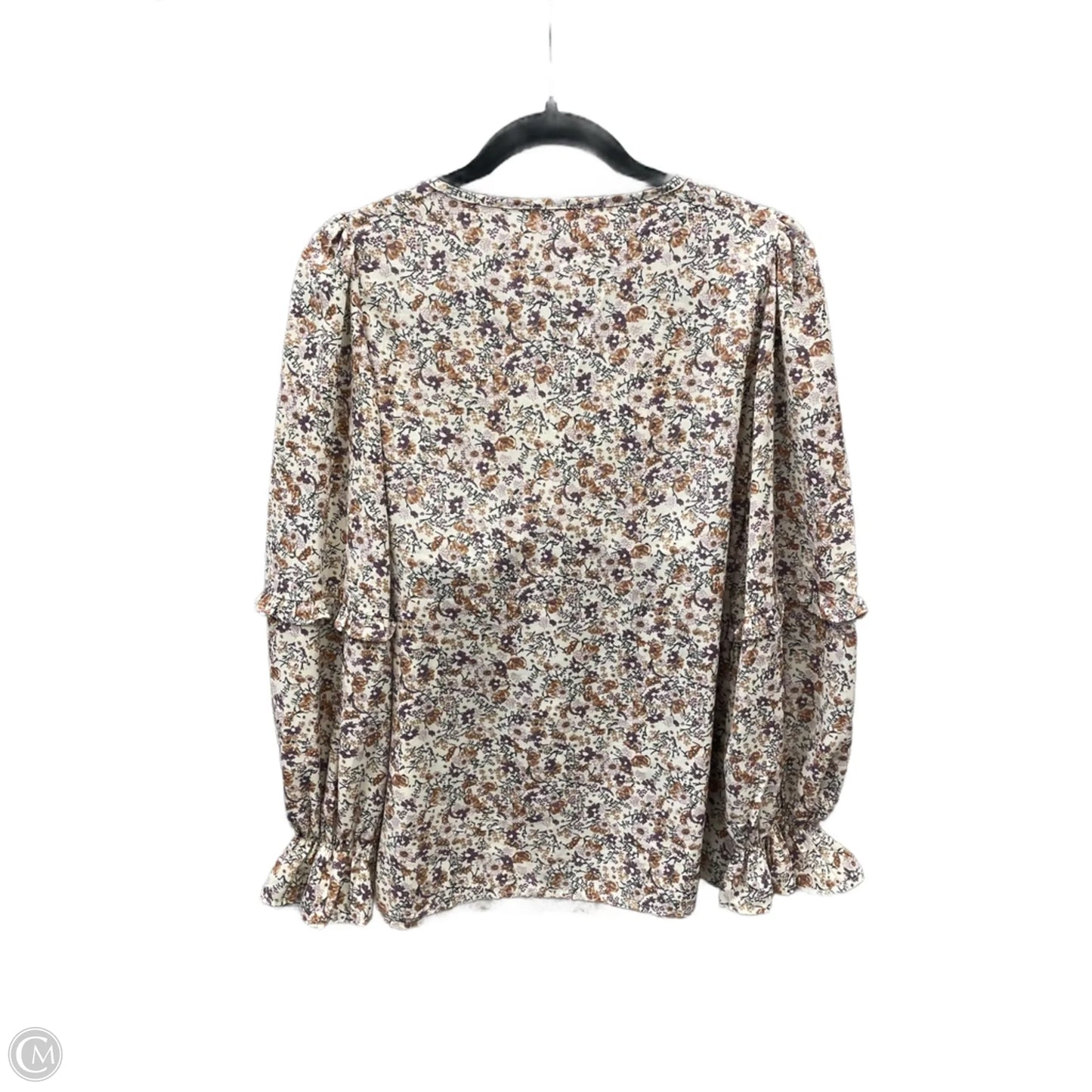 Top Long Sleeve By Hailey & Co In Floral Print, Size: S