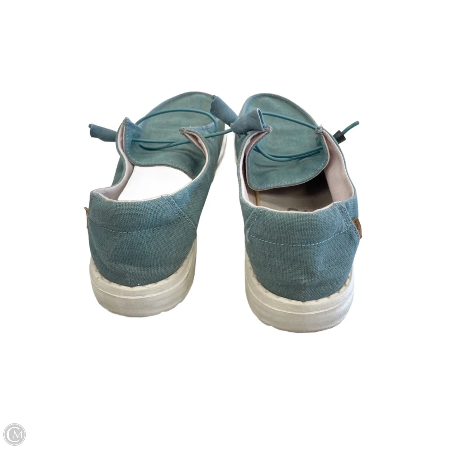 Shoes Sneakers By Hey Dude In Teal, Size: 7