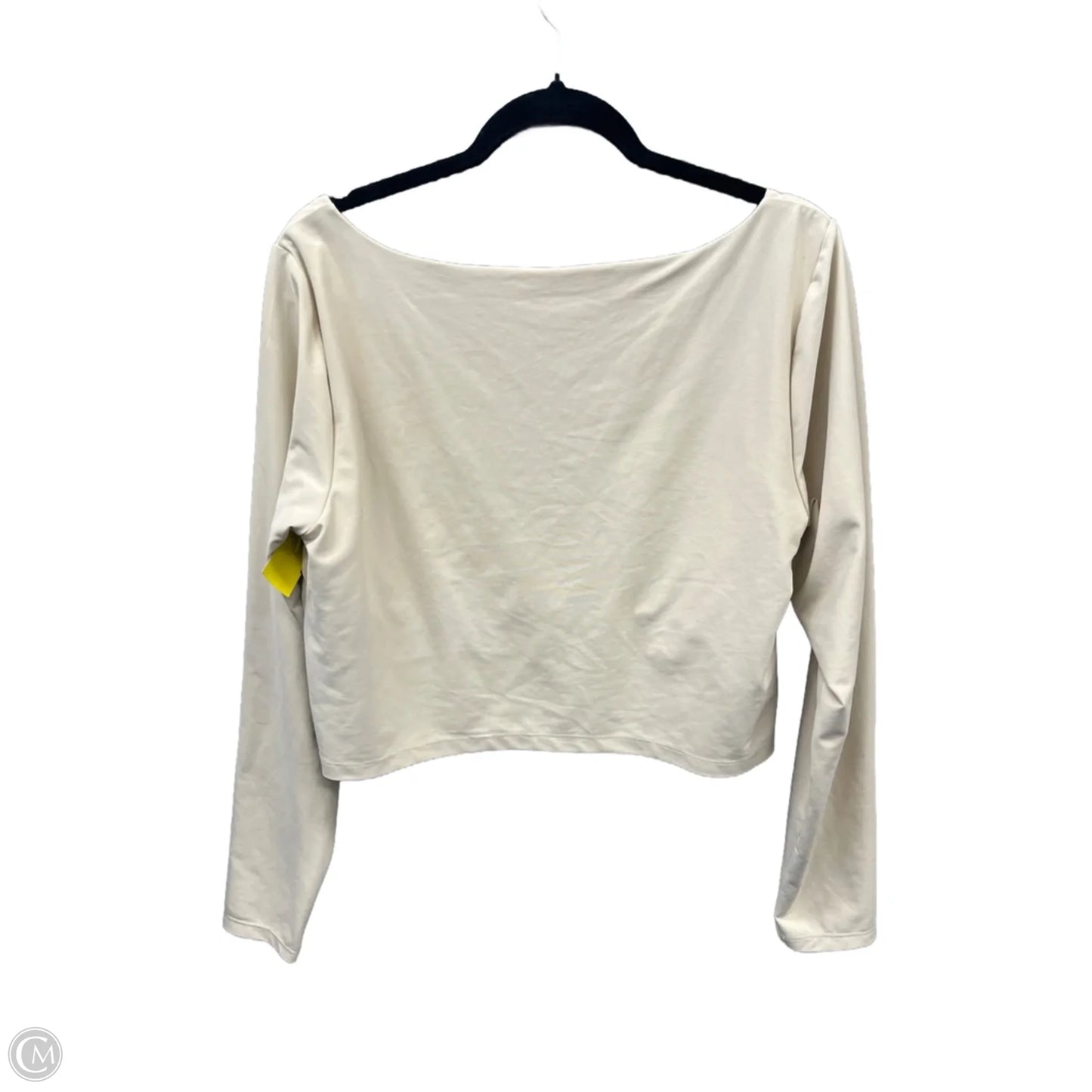 Athletic Top Long Sleeve Crewneck By Old Navy In Cream, Size: 2x