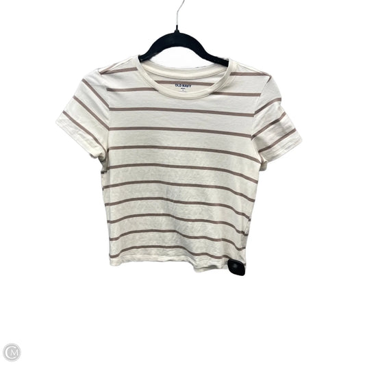 Top Short Sleeve Basic By Old Navy In Striped Pattern, Size: M