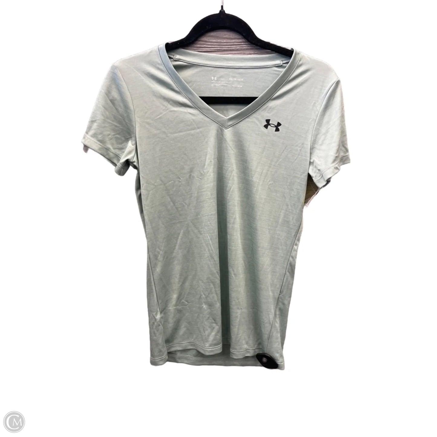 Athletic Top Short Sleeve By Under Armour In Green, Size: Xs