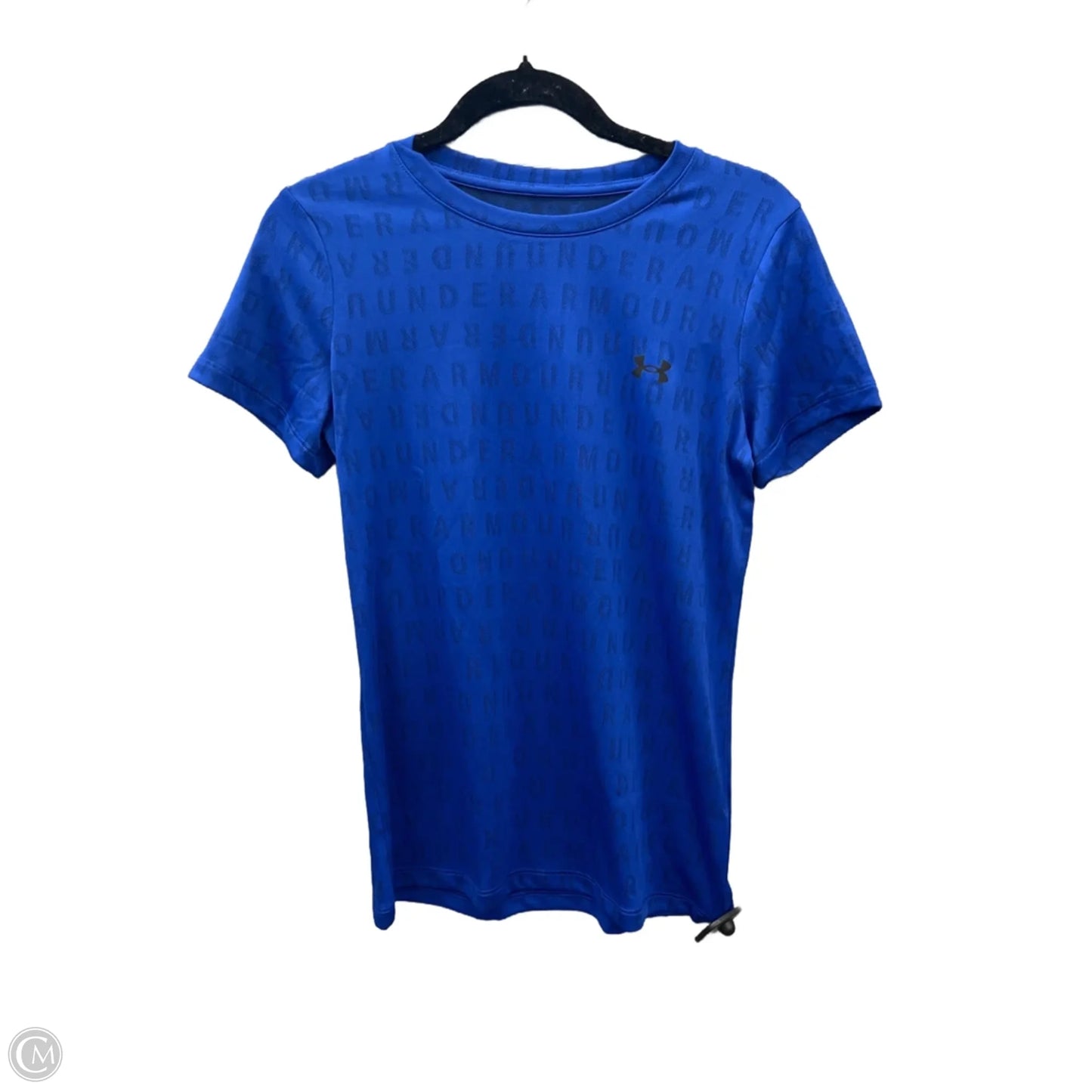 Athletic Top Short Sleeve By Under Armour In Blue, Size: S