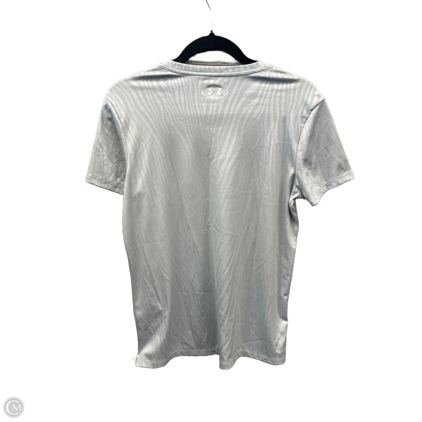 Athletic Top Short Sleeve By Under Armour In Grey, Size: S