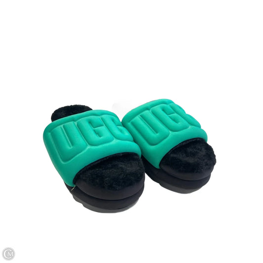 Slippers Designer By Ugg In Green, Size: 9