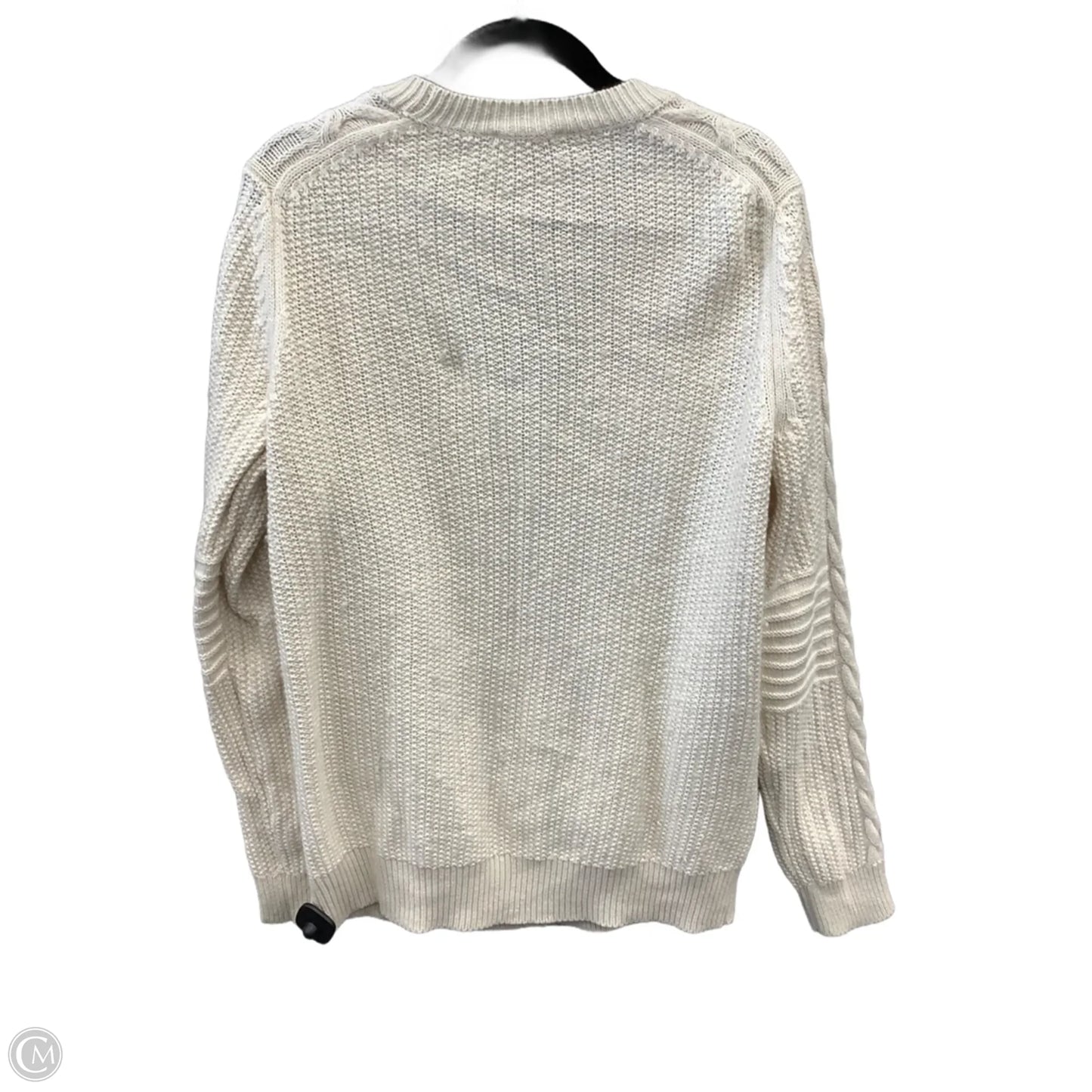 Sweater Cardigan By Gap In Cream, Size: L