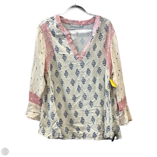 Top Long Sleeve By Clothes Mentor In Cream, Size: M