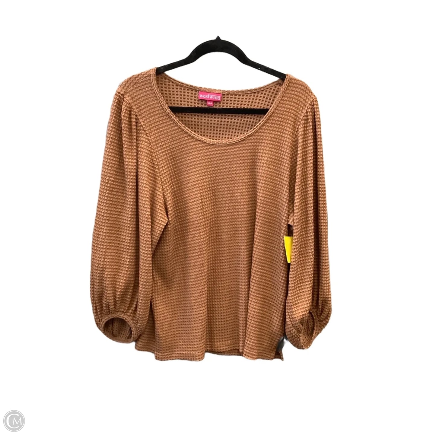 Top Long Sleeve By Clothes Mentor In Brown, Size: Xs