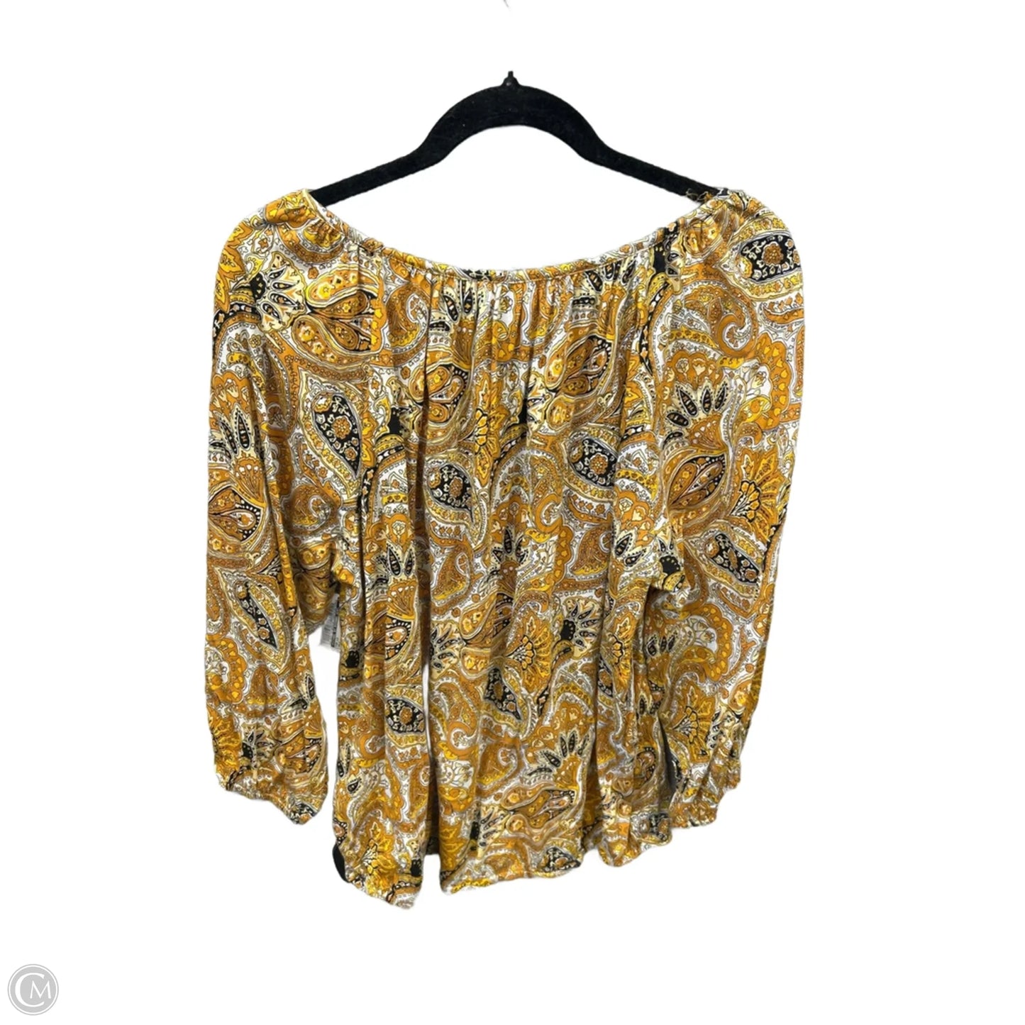 Top Long Sleeve By Michael By Michael Kors In Gold, Size: L