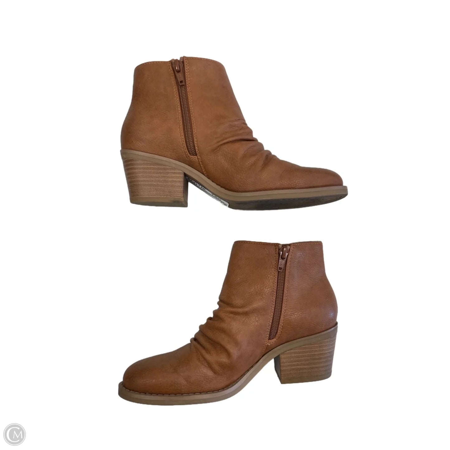 Boots Ankle Heels By Bare Traps In Brown, Size: 6.5