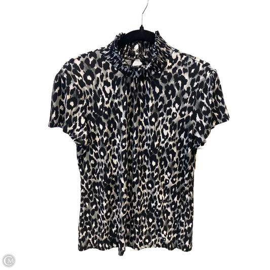 Top Short Sleeve By Style And Company In Animal Print, Size: M