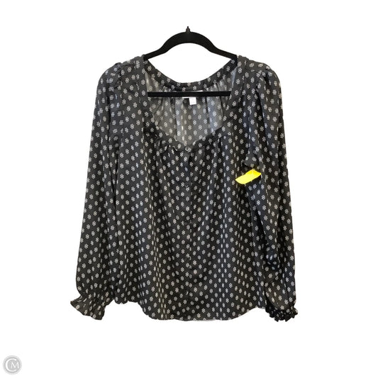 Top Long Sleeve By Morgan Taylor In Black, Size: M