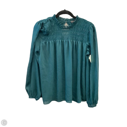 Top Long Sleeve By Banana Republic In Green, Size: S