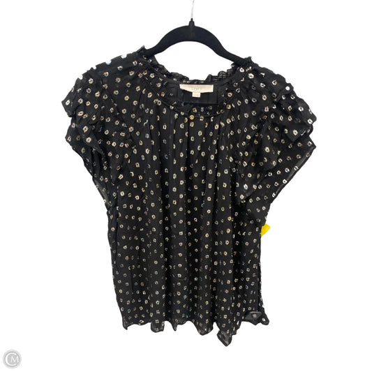 Top Short Sleeve By Loft In Black, Size: Xl
