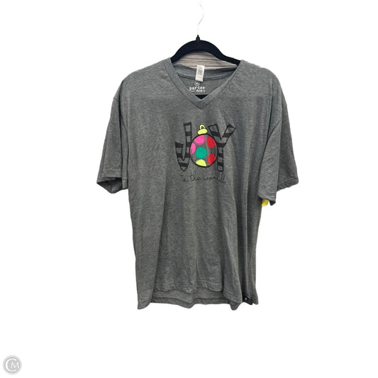 Top Short Sleeve By Clothes Mentor In Grey, Size: L