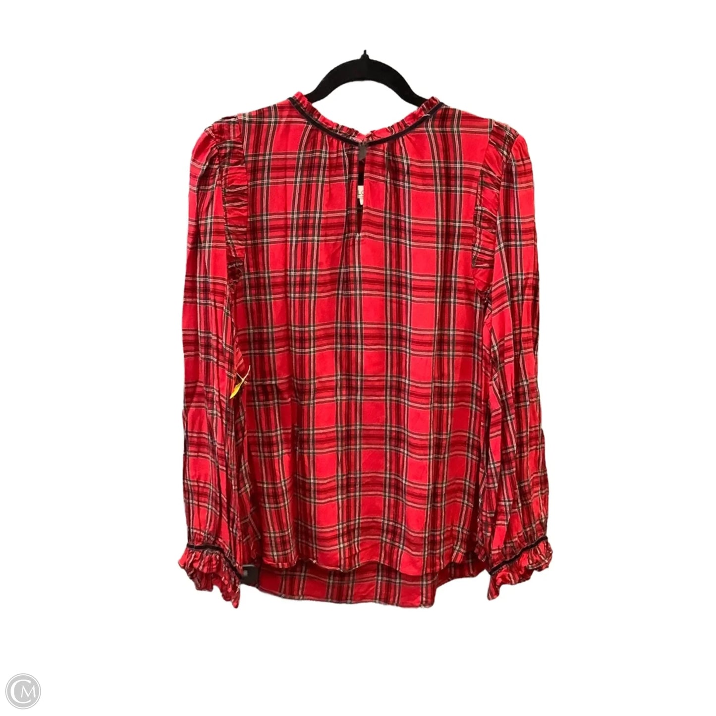 Top Long Sleeve By Loft In Plaid Pattern, Size: Xxl