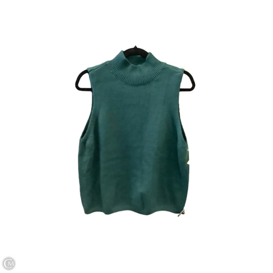Vest Sweater By Loft In Green, Size: Xl