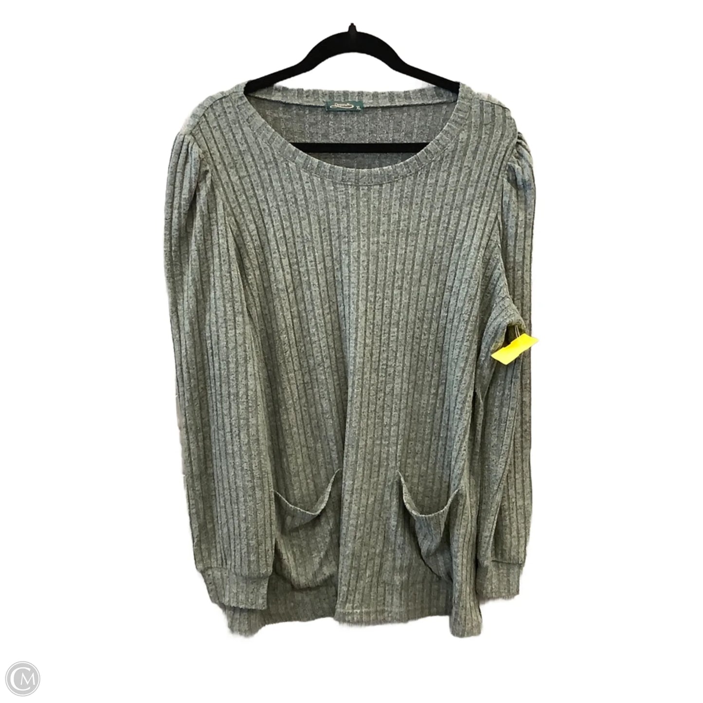 Top Long Sleeve By Clothes Mentor In Grey, Size: Xl