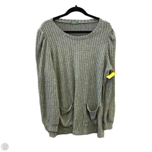 Top Long Sleeve By Clothes Mentor In Grey, Size: Xl