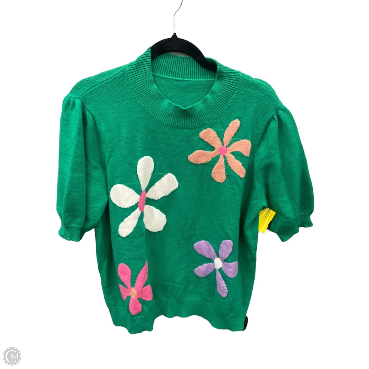 Sweater Short Sleeve By Clothes Mentor In Green, Size: L